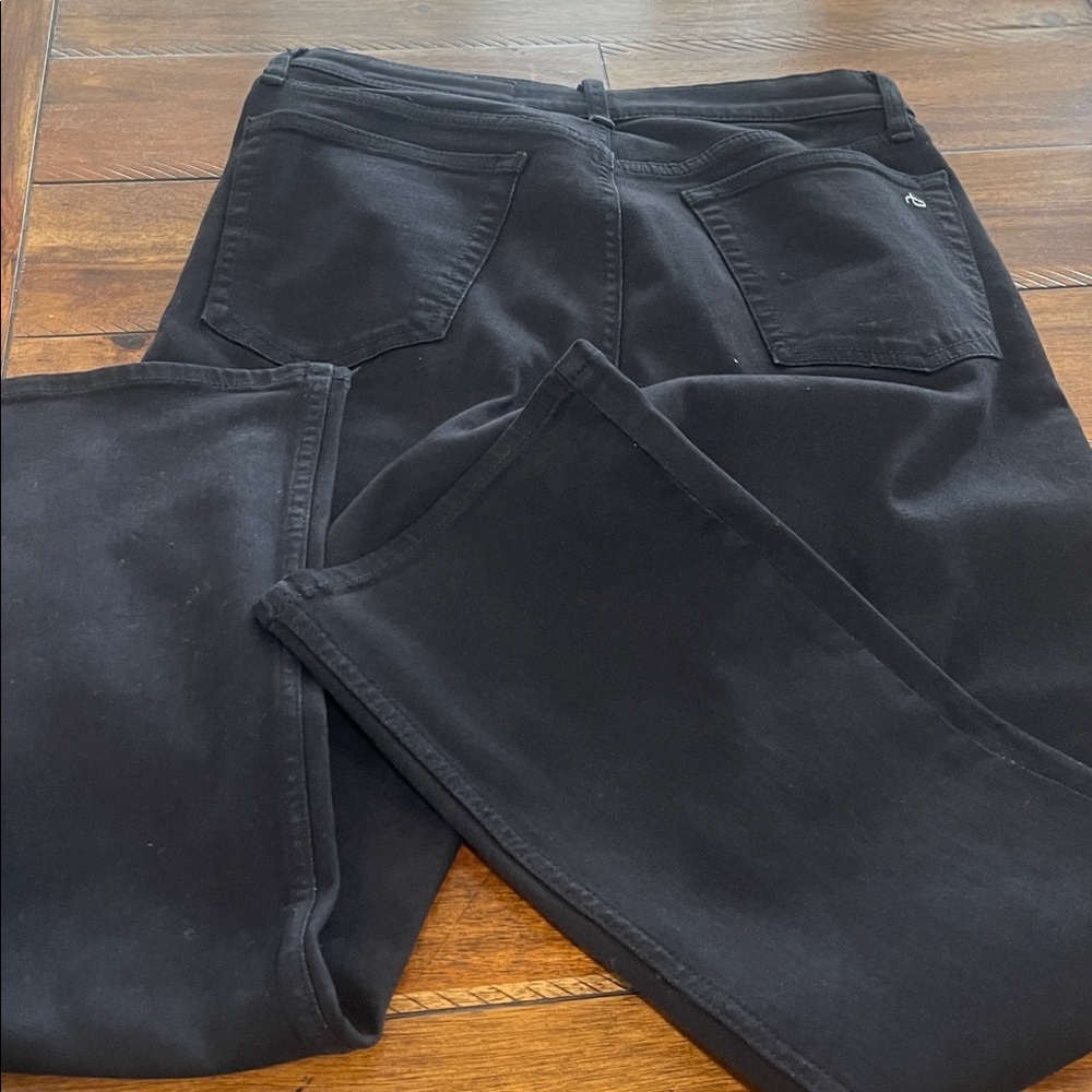 rag & bone Piper mid rise  Crop Bootcut Jeans Black size 28 - Picture 2 of 15
